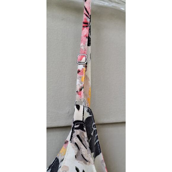 Abercrombie & Fitch Floral Mini Tank Sun Dress Size S Flowy Chest Overlay Ruffle - Picture 6 of 8